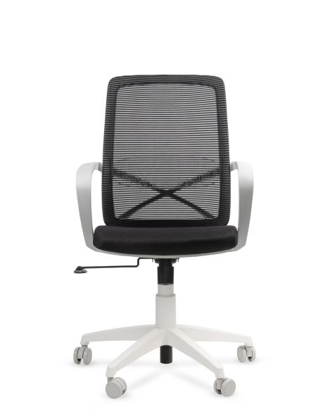 Silla de Oficina Blanca - Equis Rolic con Apoyo Lumbar