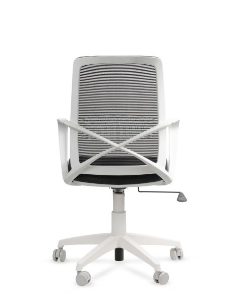 Silla de Oficina Blanca - Equis Rolic con Apoyo Lumbar
