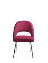 Silla Tapizada Saarinen con patas cromadas - Color Ciruela