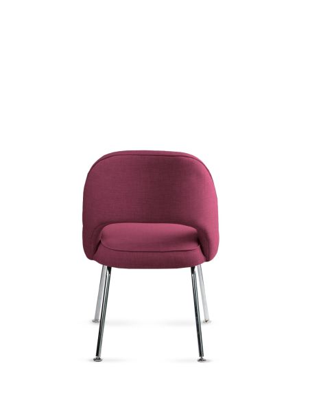 Silla Tapizada Saarinen con patas cromadas - Color Ciruela