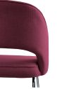 Silla Tapizada Saarinen con patas cromadas - Color Ciruela