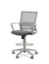 Silla de Trabajo LINK Grey Cajera Neumática con Asiento Tela