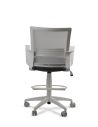 Silla de Trabajo LINK Grey Cajera Neumática con Asiento Tela