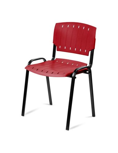 Silla Roja Pastica Prima Rolic Máxima Resistencia - Garantía - Apilables