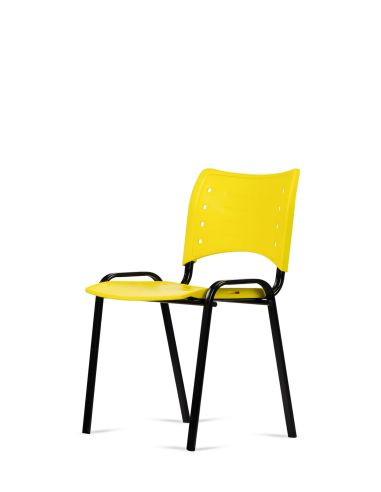 Silla Amarilla Fija Kudo x1 Súper Resistentes - Garantía - Apilables