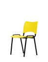Silla Amarilla Fija Kudo x1 Súper Resistentes - Garantía - Apilables