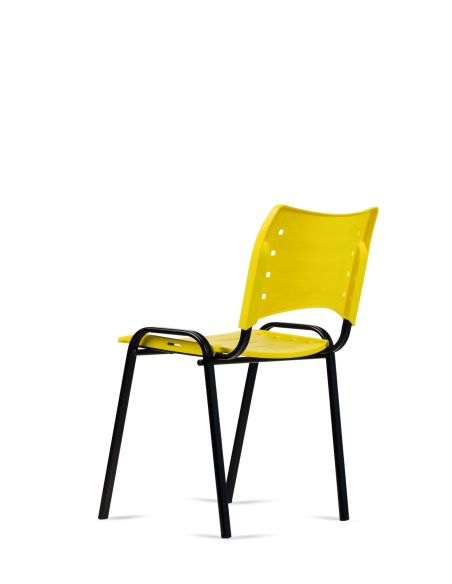 Silla Amarilla Fija Kudo x1 Súper Resistentes - Garantía - Apilables