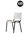 Silla Blanca Fija Kudo x10 Súper Resistentes - Garantía - Apilables