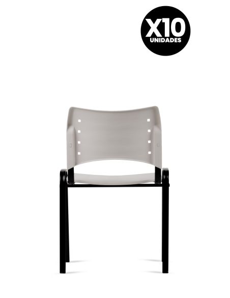 Silla Blanca Fija Kudo x10 Súper Resistentes - Garantía - Apilables