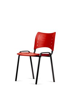 Gran Liquidación! Silla Plástica Roja Fija Kudo x1 Súper Resistentes - Garantía - Apilables