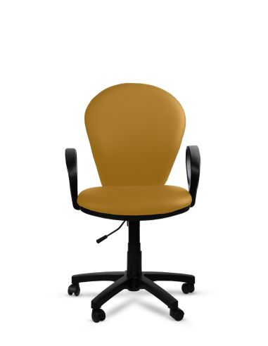 Silla Amarilla de Oficina Tapizada Beta Rolic - Máxima Comodidad - Envío Gratis