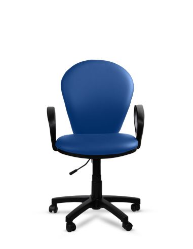 Silla Azul de Oficina Tapizada Beta Rolic - Máxima Comodidad - Envío Gratis