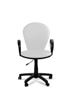 Silla Blanca de Oficina Tapizada Beta Rolic - Máxima Comodidad - Envío Gratis
