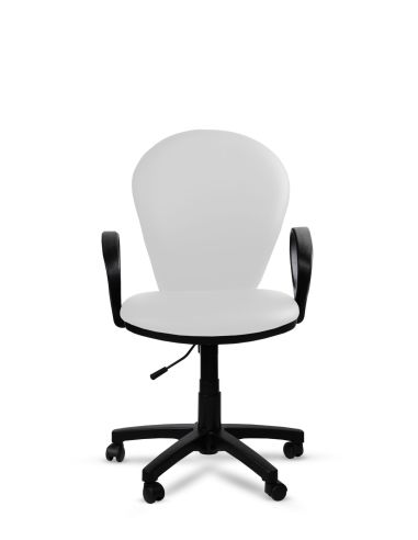 Silla Blanca de Oficina Tapizada Beta Rolic - Máxima Comodidad - Envío Gratis