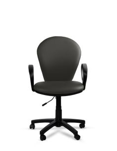 Silla Gris de Oficina Tapizada Beta Rolic - Máxima Comodidad - Envío Gratis