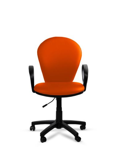 Silla Naranja de Oficina Tapizada Beta Rolic - Máxima Comodidad - Envío Gratis