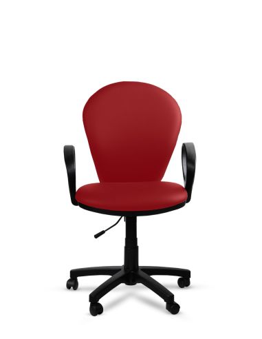 Silla Roja de Oficina Tapizada Beta Rolic - Máxima Comodidad - Envío Gratis