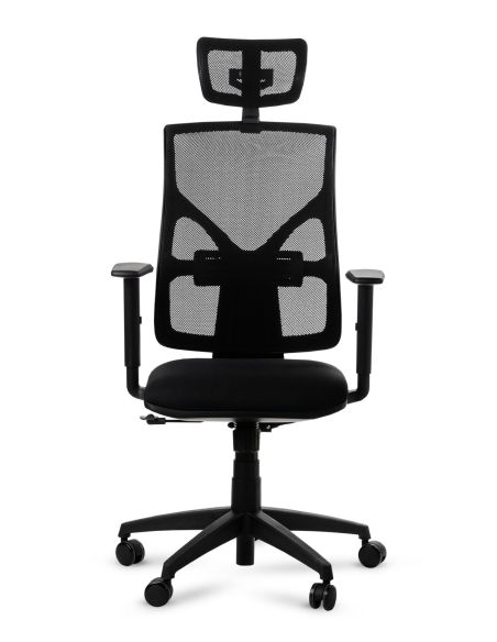 Silla Cool Total Black Negra con Cabezal - Nuevo Modelo