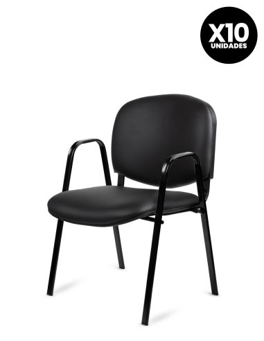 Silla Tapizada ISO Rolic - Cuero Sintético -Negras - Recepción