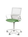 Silla Verde Fosco de Trabajo LINK White Neumática con Asiento Tela