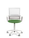 Silla Verde Fosco de Trabajo LINK White Neumática con Asiento Tela