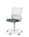 Silla Verde de Trabajo LINK White Neumática con Asiento Tela