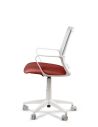 Silla Roja de Trabajo LINK White Neumática con Asiento Tela