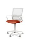 Silla Naranja de Trabajo LINK White Neumática con Asiento Tela