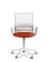 Silla Naranja de Trabajo LINK White Neumática con Asiento Tela