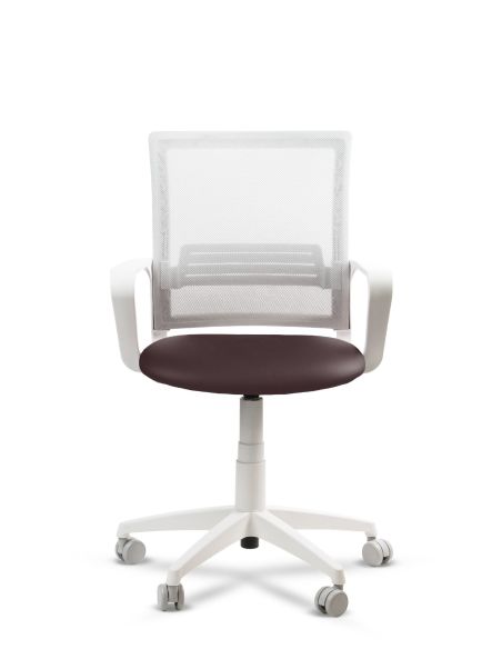 Silla Bordó de Trabajo LINK White Neumática con Asiento Tela