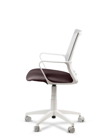 Silla Bordó de Trabajo LINK White Neumática con Asiento Tela