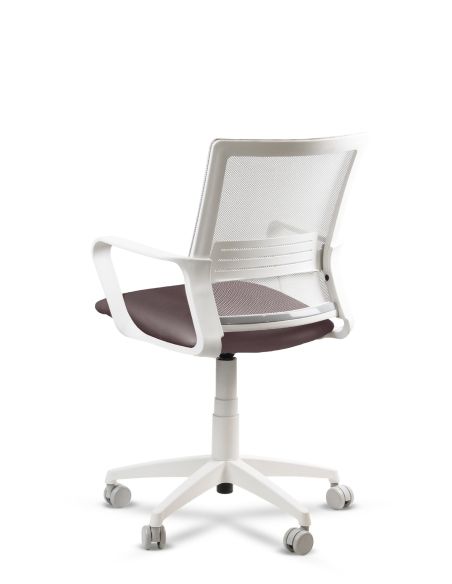 Silla Bordó de Trabajo LINK White Neumática con Asiento Tela