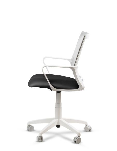 Silla de Trabajo LINK White Neumática con Asiento Tela