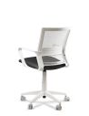 Silla de Trabajo LINK White Neumática con Asiento Tela