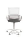 Silla Gris de Trabajo LINK White Neumática con Asiento Tela