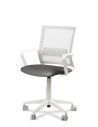 Silla Gris de Trabajo LINK White Neumática con Asiento Tela