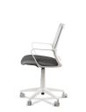 Silla Gris de Trabajo LINK White Neumática con Asiento Tela
