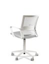 Silla Blanca de Trabajo LINK White Neumática con Asiento Tela