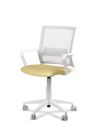 Silla Beige de Trabajo LINK White Neumática con Asiento Tela