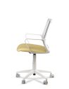 Silla Beige de Trabajo LINK White Neumática con Asiento Tela