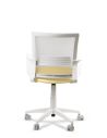 Silla Beige de Trabajo LINK White Neumática con Asiento Tela