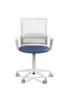 Silla Azul de Trabajo LINK White Neumática con Asiento Tela