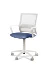Silla Azul de Trabajo LINK White Neumática con Asiento Tela