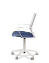 Silla Azul de Trabajo LINK White Neumática con Asiento Tela
