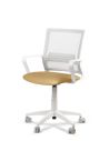 Silla Amarilla de Trabajo LINK White Neumática con Asiento Tela