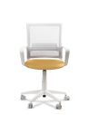 Silla Amarilla de Trabajo LINK White Neumática con Asiento Tela