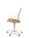 Silla Amarilla de Trabajo LINK White Neumática con Asiento Tela