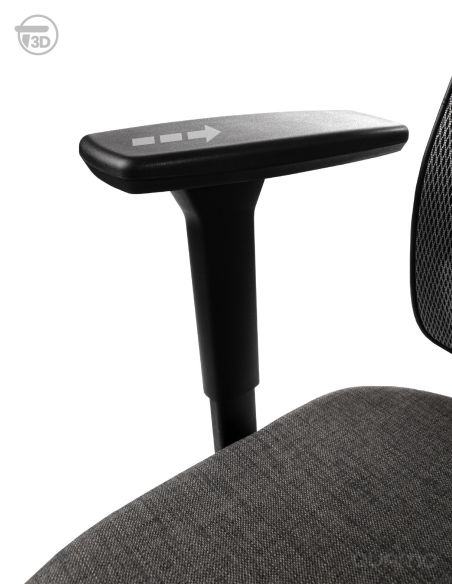 Silla COOL Ergonómica con Apoyabrazos Regulable 3D Cromada