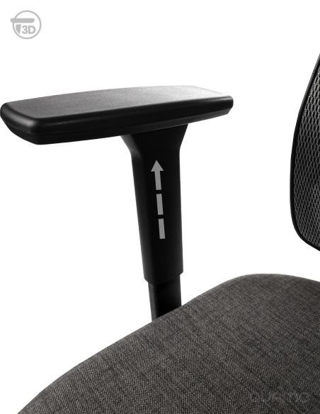 Silla COOL Ergonómica con Apoyabrazos Regulable 3D Cromada