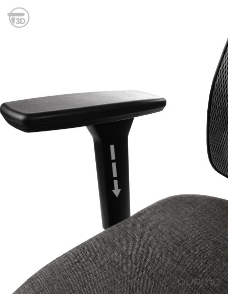 Silla COOL Ergonómica con Apoyabrazos Regulable 3D Cromada
